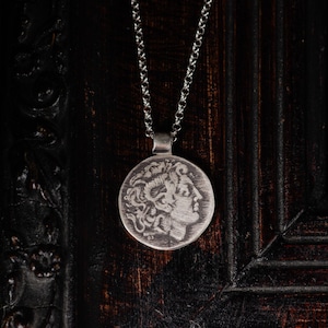 Alexander the Great Coin Pendant-Men's Pendant-Ancient Greek Replica Coin Pendant-Men's Jewelry-Unisex Gifts