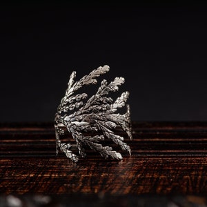 Wacholder Sterling Silber Ring- Wald inspirierte Ringe- Zarte Ringe- Botanischer Schmuck- Geschenk für Natur Liebhaber