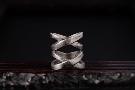 Wide Wrap Ring-sterling Silver Wrap Ring-silver Wraparound Ring 