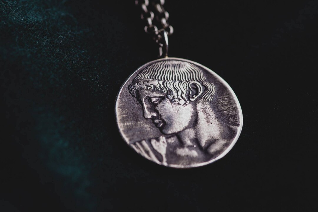 God Apollo Sterling Silver Pendant-ancient Greek Inspired Necklace ...