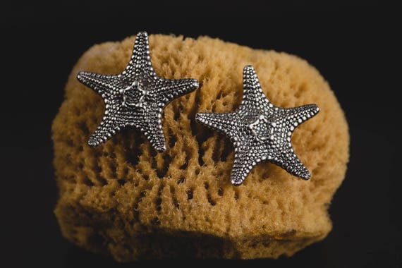 Sterling Silver Starfish Earrings-Starfish Stud Earrings-Chic Summer Earrings-Ocean Jewellery-Unique Nautical Earrings