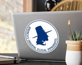 Pilgrim grafisk vinylklistermärke, social rättvisa-dekal
