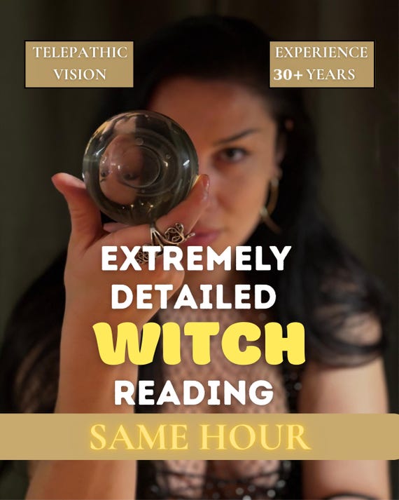 Etsy Witch Reading Same Hour, Psychic Reading, Accurate Love Tarot Reading, Brutal Reading, Psychic Telepathy Love Reading
