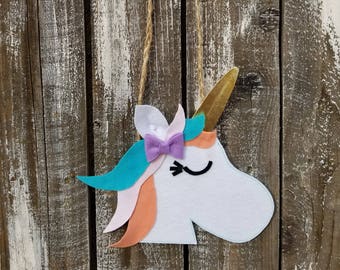 Toddler Children's Customizable Felt Unicorn Horse Purse Bag