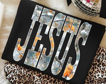 Jesus Grau Camo Design png: Retro Jesus Png, Preppy Jesus T-Shirt, Bibel Vers png, Trendy Jesus Sublimation Digital Download