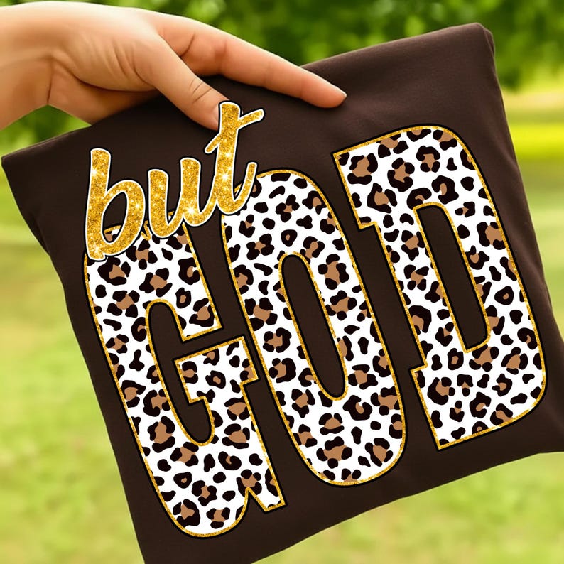 But God PNG, Leopard Print Christian Png, Religious Faith Sublimation ...