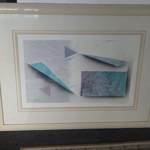 Original, signed, monotype by Peter Kitchell (1/1), framed, 1988.OOAK 26 x 35 in.