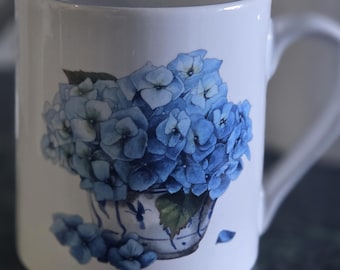 Vintage CIC Exclusive Flowers Mug 4" Signed Artist Marjolein Bastin Price For 4