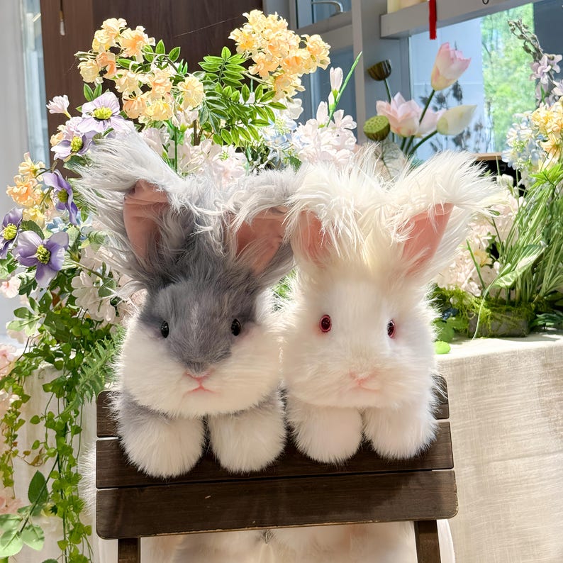 Pouch Bag Rabbit Cute Bunny Backpack, Plush Rabbit Bag, Adorable Animal Backpack, Soft ...