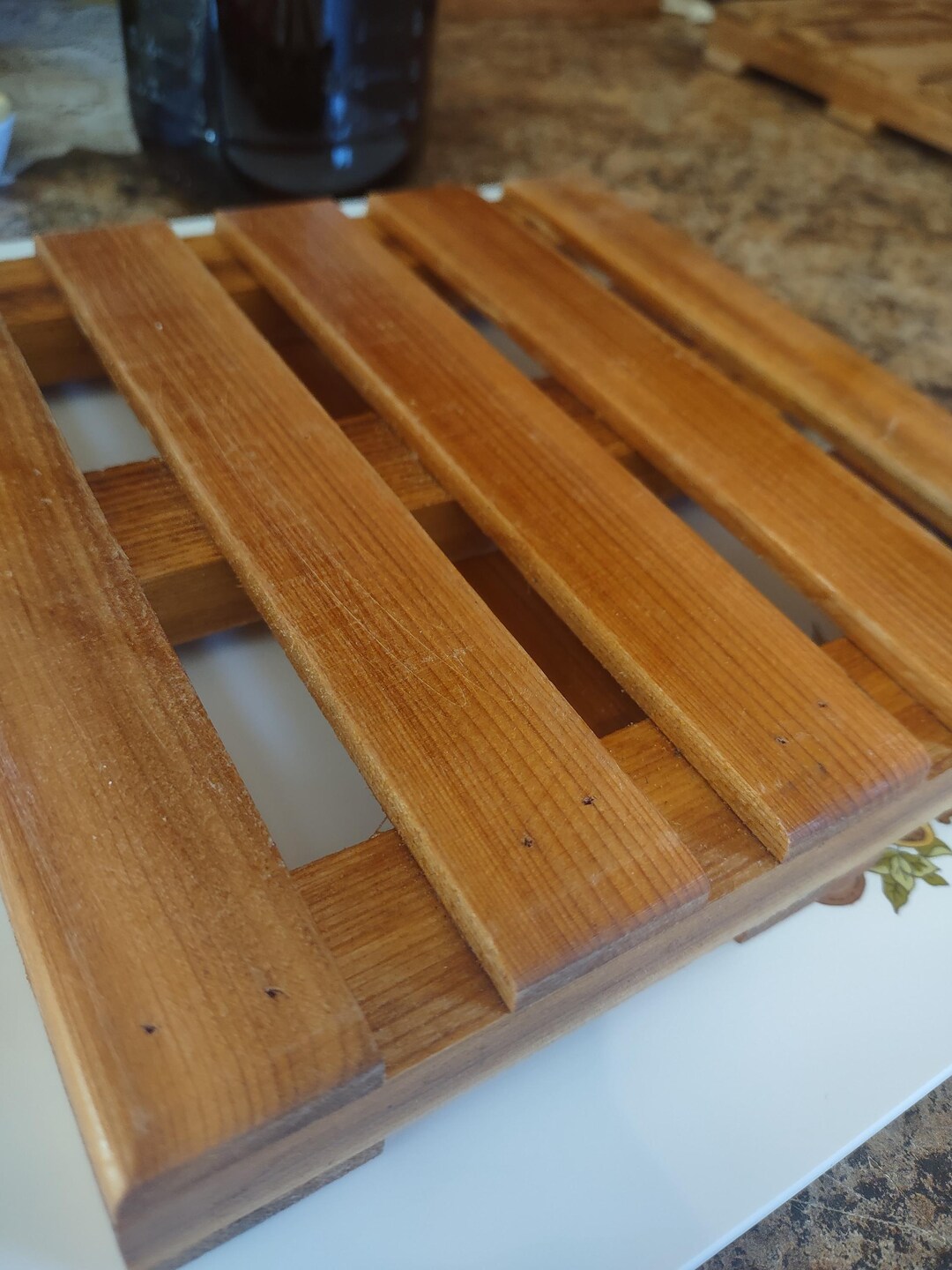 Palett Riser Handmade Cedar Pallet Trivet: Rustic Pot Plant Riser - Etsy
