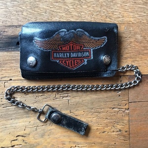 Vintage Harley Davidson Leather Chain Wallet - Etsy