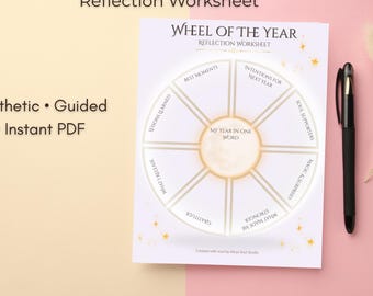 Arkusz do refleksji nad Mistycznym Kołem Roku | Przegląd Roku Okrągłego do druku