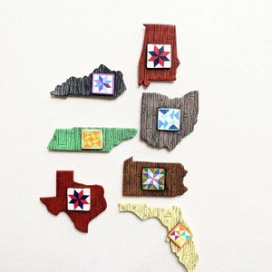 Made to order state barn quilt magnets image 4