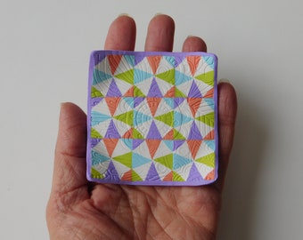 Quilt block Ring Dish