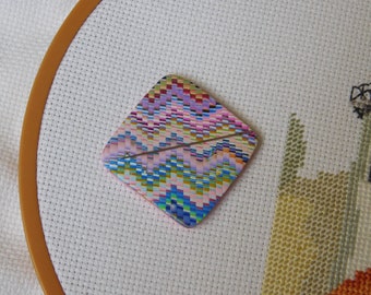 Magnetic needle minder, bargello pattern, cross stitchers gift