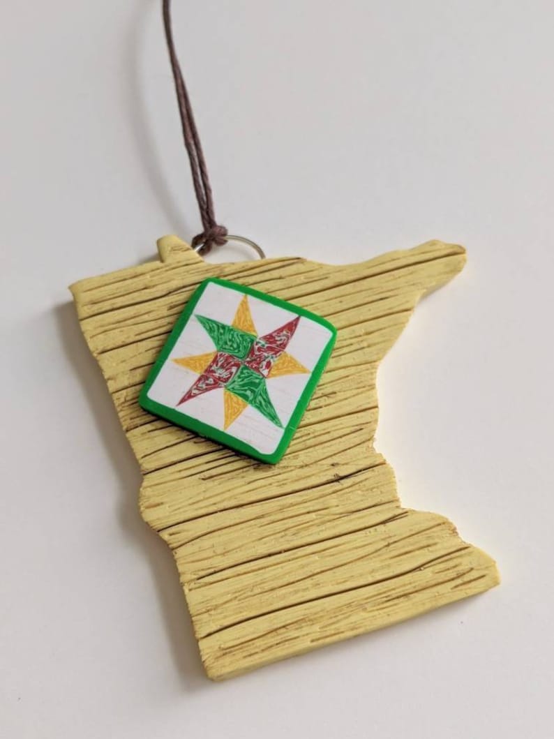 Made to order State Barn Quilt Ornaments image 3