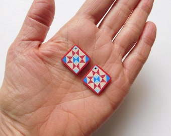 Quilt block squares for earrings