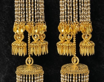 Gouden bruidskalera's: Punjabi-huwelijkssieraden met parels