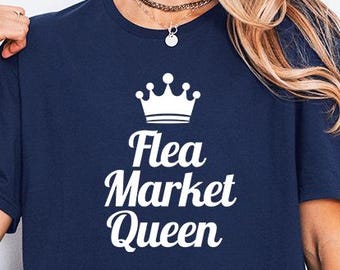 Flea Market Queen T-shirt | Heavy Cotton Tee | Thrifting