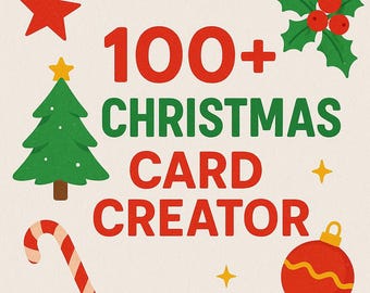 Christmas Card Creator | Festive Clipart & Vector Bundle for Cozy DIY Designs