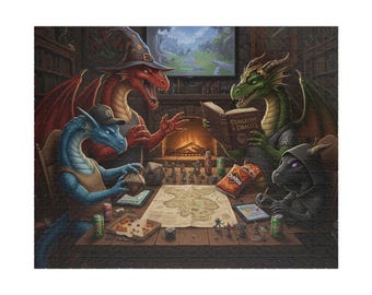 Drachen spielen Dungeons & Dragons Puzzle | Tabletop Fantasy Jigsaw