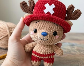 Chopper Crochet Pattern PDF Beginner | One Piece Inspired Amigurumi Doll | Anime Crochet Plush Toy Pattern | Cute DIY Gift, Instant Download