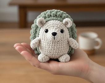 Hedgehog Amigurumi Pattern PDF, No Sew Hedgehog Crochet Pattern , Easy Beginner Crochet Plush Toy, Woodland Animal Amigurumi Crochet Pattern