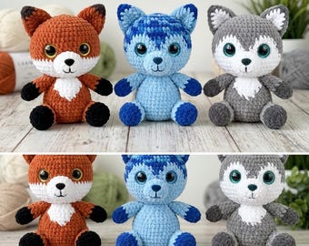 Amigurumi Fox Crochet Pattern PDF | Low Sew Fox Plush Pattern | Cute Woodland Animal Crochet Toy Pattern | Easy DIY Gift Beginner Tutorial