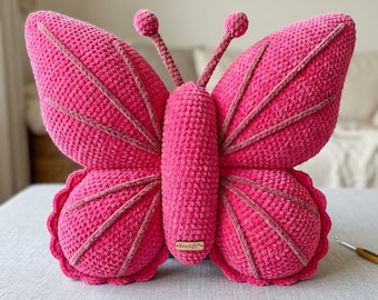 Butterfly Pillow Crochet Pattern PDF | Amigurumi Butterfly Cushion Pattern | Plush Pillow Crochet Tutorial | Beginner Friendly DIY Decor