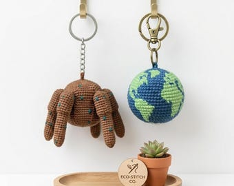 Rocky Keychain Crochet Pattern, Sci-Fi Alien Amigurumi Earth Keychain PDF, Space Alien Doll Pattern, Rocky Inspired By Project Hail Mary