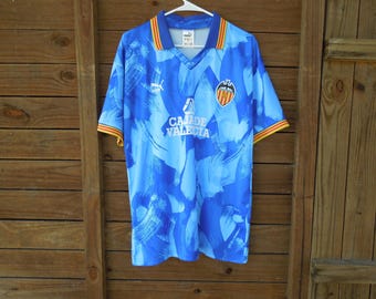 Vintage Nike Valencia CF David Villa Long Sleeve Away Shirt Jersey