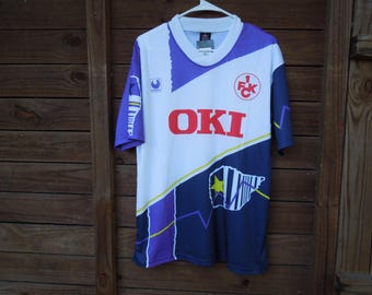 1 FC Kaiserslautern soccer jersey, Large, 1992 away edition