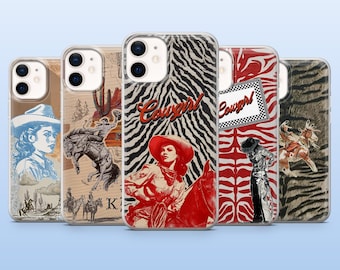 Cowgirl Phone Case Western Cowboy Cover for iPhone17Pro, 16, 15, 14, 13, 12, Samsung S25, S24, S23Fe, S22 A16 A26, A56 Pixel 10, 9Pro
