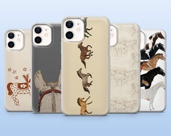 Funda para móvil con diseño de caballo y poni, compatible con iPhone 17 Pro, 16, 15, 14, 13, 12, Samsung S25, S24, S23 FE, S22, A16, A26, A56, Pixel 10 y 9 Pro.
