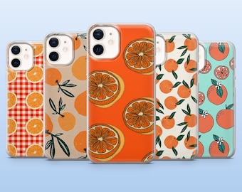 Tangerine Phone Case Fruit Sour Cover for iPhone17Pro, 16, 15, 14, 13, 12, Samsung S25, S24, S23Fe, S22 A16 A26, A56 Pixel 10 9Pro