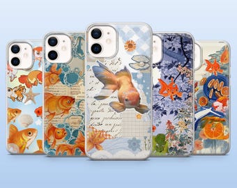 Cute Fish Phone Case Goldfish Fish Cover for iPhone 18Pro, 17, 16, 15, 14, 13, Samsung S26, S25, S24, S23, A16, A26, A56, Pixel 11, 10
