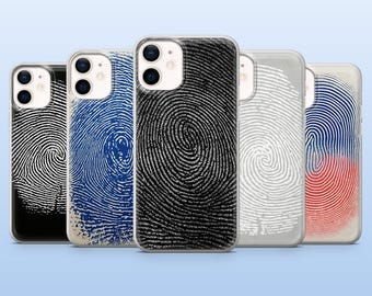 Fingerprint Phone Case Crime Identification Cover for iPhone17Pro 16 15, 14, 13, 12, Samsung S25, S24, S23Fe, S22 A16 A26, A56 Pixel 10 9Pro