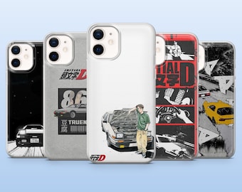 Funda para teléfono Initial D con diseño de Takumi (Anime) para iPhone 17Pro, 16, 15, 14, 13, 12, Samsung S25, S24, S23Fe, S22, A16, A26, A56, Pixel 10, 9Pro