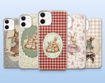 Kaninchen Handy Hülle Hase Critter Cover für iPhone17Pro 16, 15, 14, 13, 12, Samsung S25, S24, S23Fe, S22 A16 A26, A56 Pixel 10 9Pro