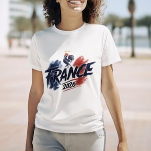 Camiseta gráfica del Mundial de Francia 2026, ropa para aficionados al fútbol francés, camiseta deportiva de estilo urbano. imagen 6