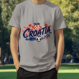 Croatia 2026 Shirt, Croatia World Cup 2026 Tee, Football Graphic Shirt, Croatian Streetwear Tee, Soccer Aesthetic Apparel image 4