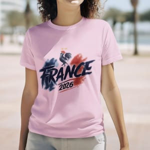 Camiseta gráfica del Mundial de Francia 2026, ropa para aficionados al fútbol francés, camiseta deportiva de estilo urbano. imagen 5