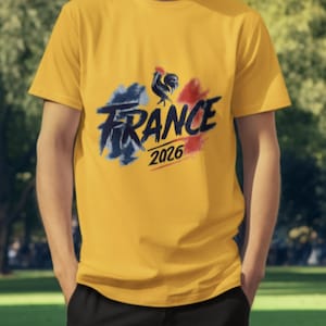 Camiseta gráfica del Mundial de Francia 2026, ropa para aficionados al fútbol francés, camiseta deportiva de estilo urbano. imagen 3
