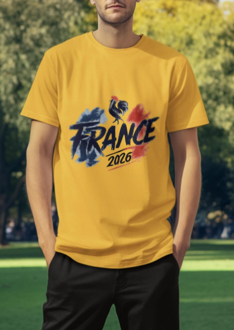 Camiseta gráfica del Mundial de Francia 2026, ropa para aficionados al fútbol francés, camiseta deportiva de estilo urbano. imagen 3