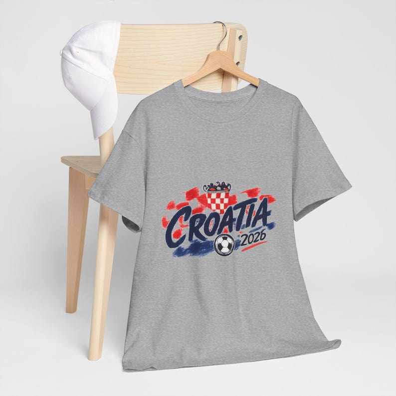 Croatia 2026 Shirt, Croatia World Cup 2026 Tee, Football Graphic Shirt, Croatian Streetwear Tee, Soccer Aesthetic Apparel image 8