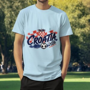 Croatia 2026 Shirt, Croatia World Cup 2026 Tee, Football Graphic Shirt, Croatian Streetwear Tee, Soccer Aesthetic Apparel image 3