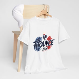 Camiseta gráfica del Mundial de Francia 2026, ropa para aficionados al fútbol francés, camiseta deportiva de estilo urbano. imagen 7