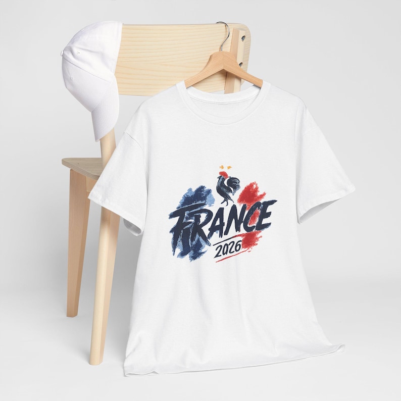 Camiseta gráfica del Mundial de Francia 2026, ropa para aficionados al fútbol francés, camiseta deportiva de estilo urbano. imagen 7