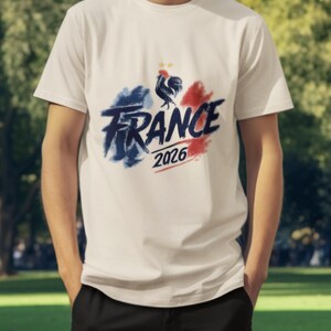 Camiseta gráfica del Mundial de Francia 2026, ropa para aficionados al fútbol francés, camiseta deportiva de estilo urbano. imagen 4