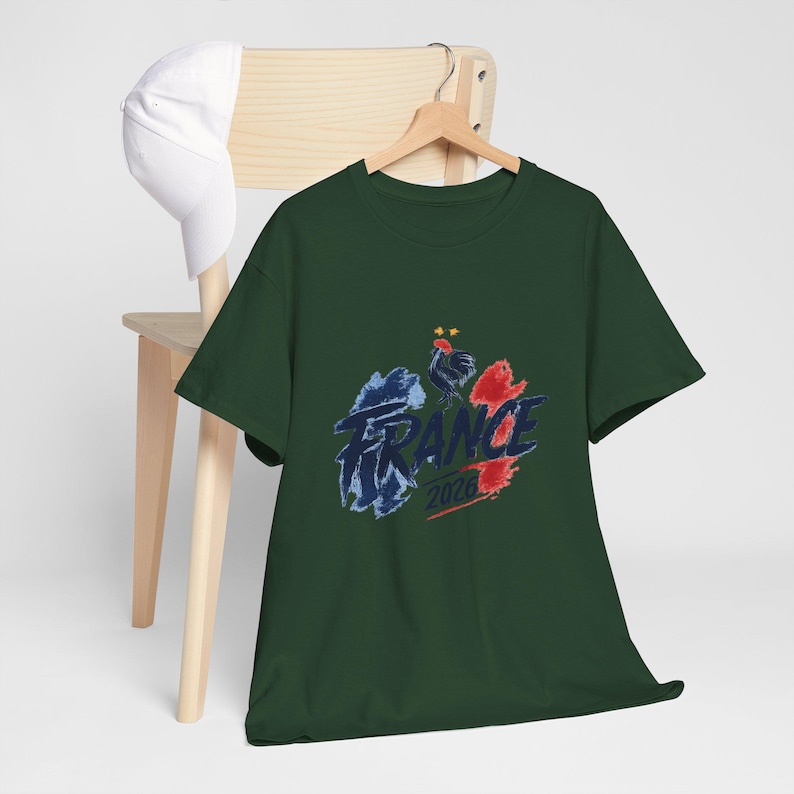 Camiseta gráfica del Mundial de Francia 2026, ropa para aficionados al fútbol francés, camiseta deportiva de estilo urbano. imagen 14